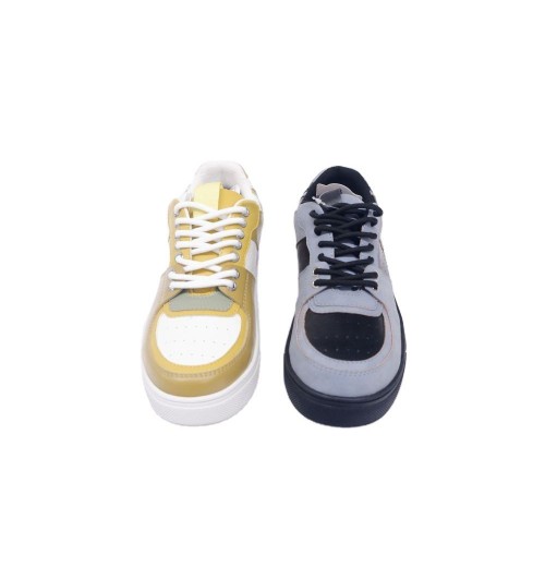 Wholesale Unisex PU Yellow Closed Toe Sport Fashion Comfortable Breathable Basketball Sneakers Wholesale Unisex PU Yellow Closed Toe Sport Fashion Comfortable Breathable Basketball Sneakers