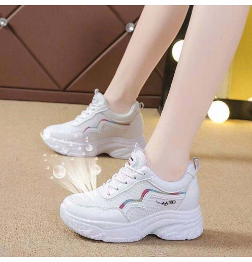 Hot Sale High Top Thick Sole Lace-up Shoes Sneakers Soft Sole Casual Shoes Women Hot Sale High Top Thick Sole Lace-up Shoes Sneakers Soft Sole Casual Shoes Women