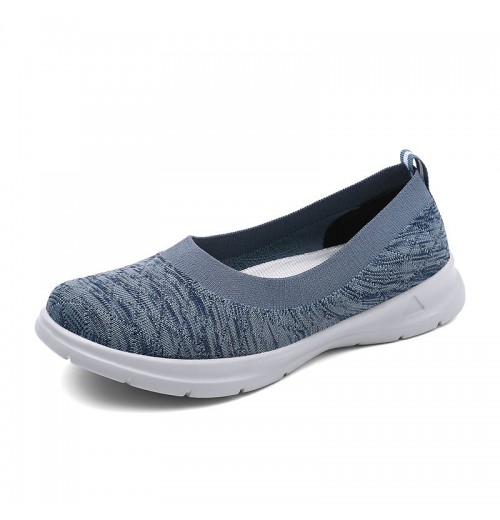 New model 2023 factory knitted slip on flat walking women's pumps woman shoes casual small quantity wholesale USA market New model 2023 factory knitted slip on flat walking women's pumps woman shoes casual small quantity wholesale USA market