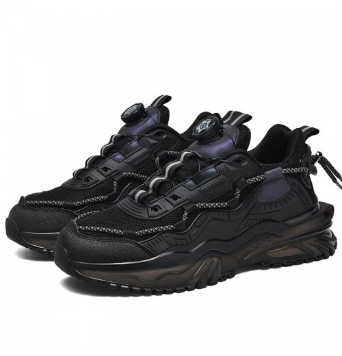 Men's Casual Sports Shoes with Toe Rotary Button Lightweight Anti-Slip Fashionable Trend Summer Spring Autumn Embroidered Logo Men's Casual Sports Shoes with Toe Rotary Button Lightweight Anti-Slip Fashionable Trend Summer Spring Autumn Embroidered Logo